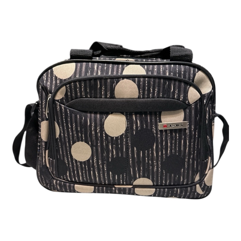 Tag Black and Cream Polka Dot Travel Bag